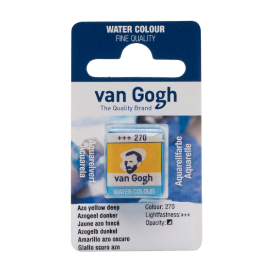 Краска акварельная Van Gogh (270) AZO Желтый темный кювета Royal Talens Киев