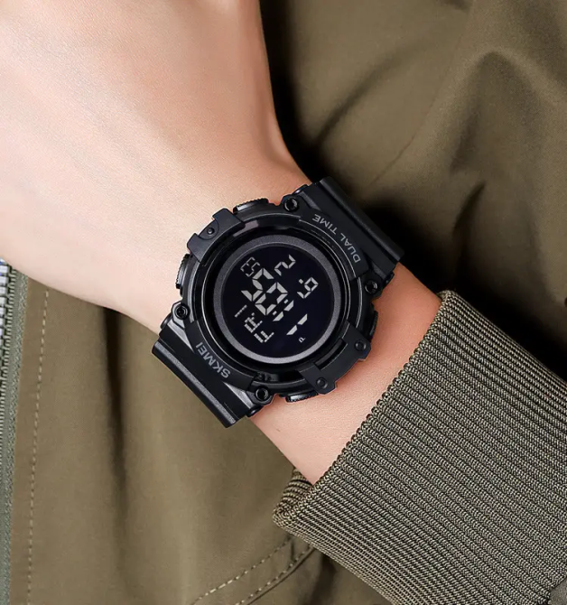 Часы мужские наручные Skmei 2230 Черные с черным циферблатом Винница - изображение 6