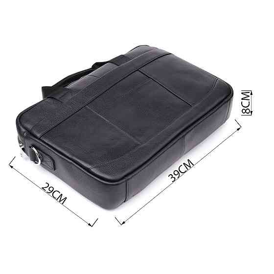 Деловой портфель для мужчин из натуральной кожи Vintage 23039 Черный Киев