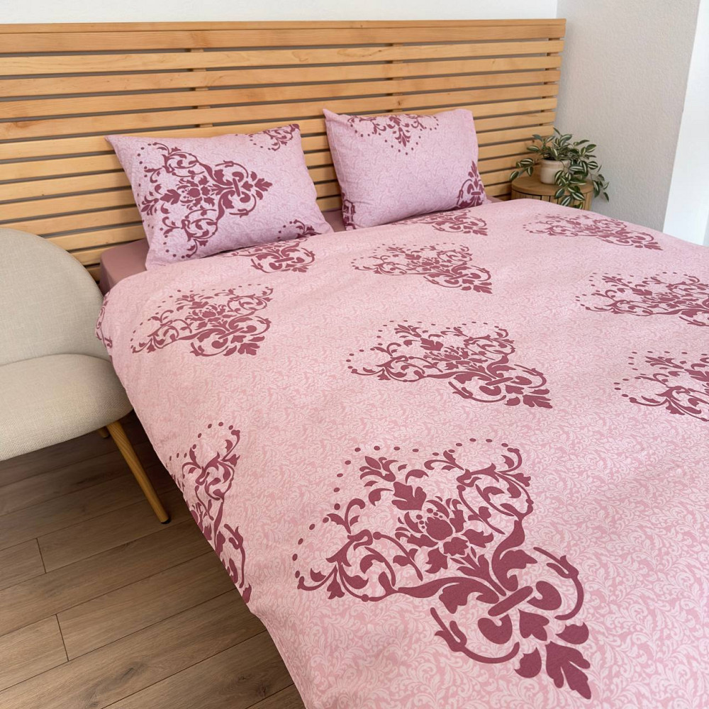 Постельное белье бязь Евро Орнамент 100% хлопок YouStar (Пудровый) Сумы - изображение 7
