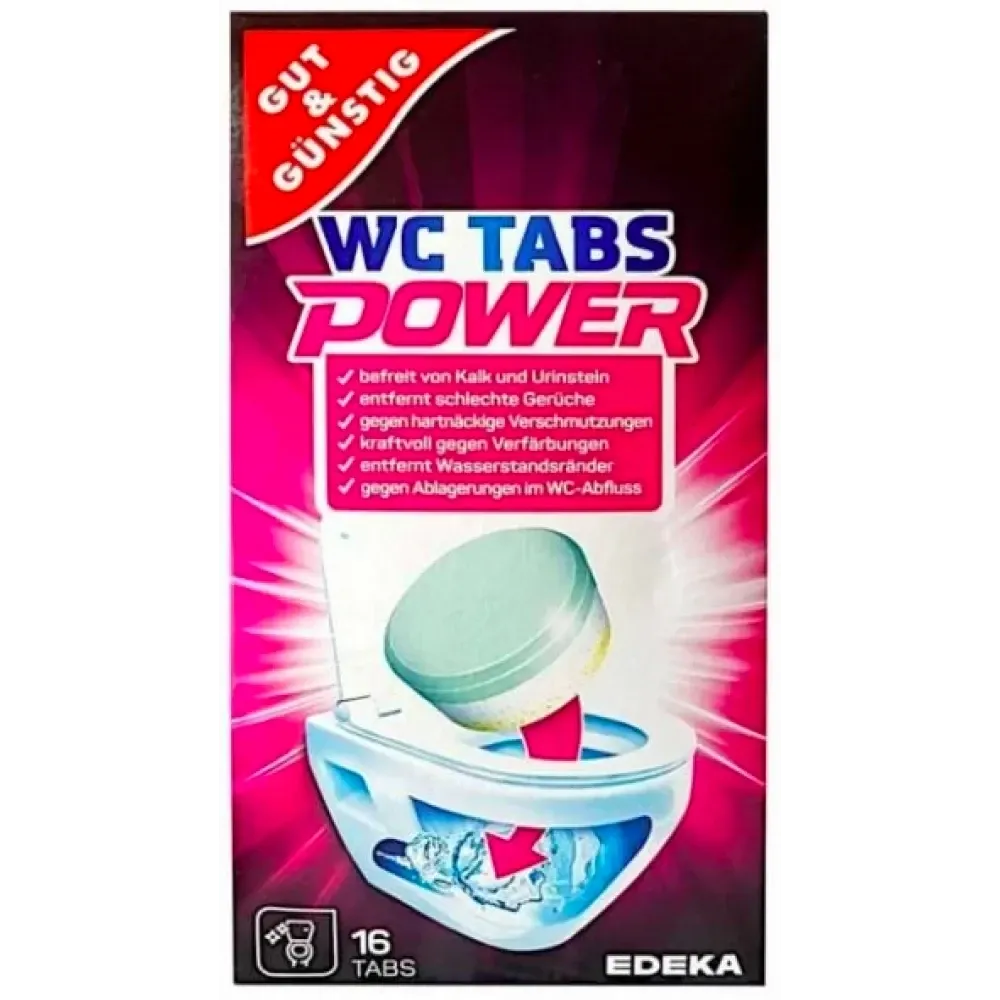 Таблетки для чистки унитазов G&G WC Power 16 шт Львов - изображение 1