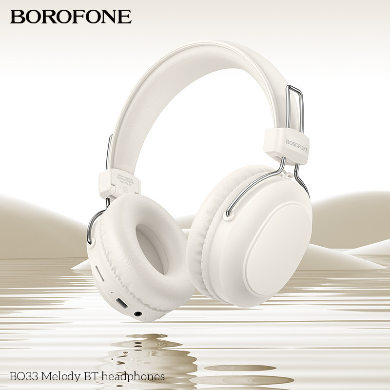 Беспроводные накладные наушники BOROFONE BO33 Melody BT headphones Milky White Киев - изображение 5