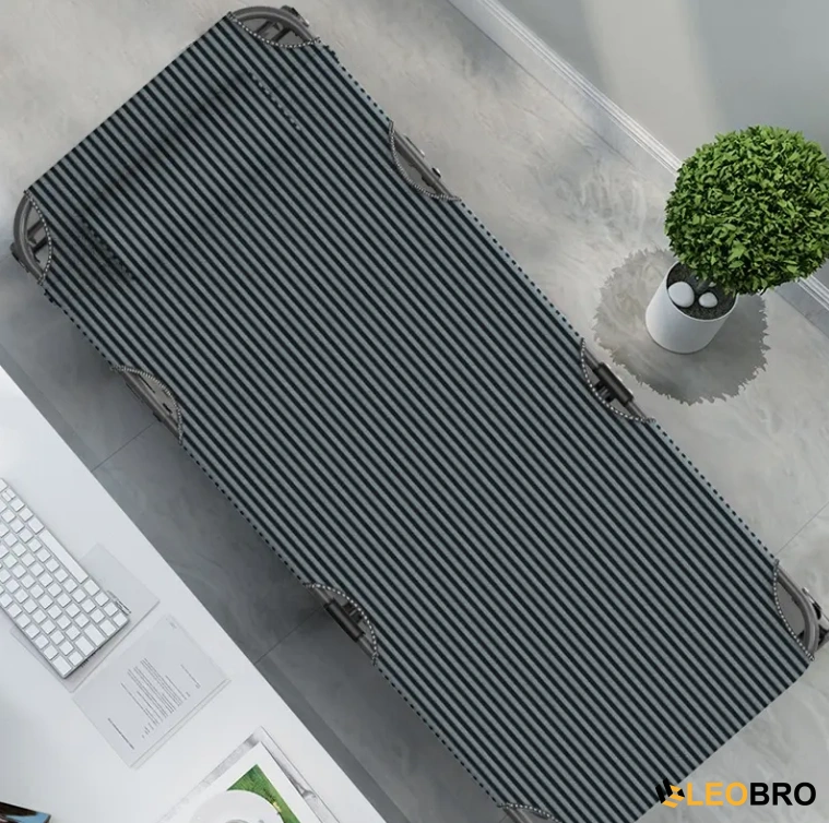 Раскладная кровать‑раскладушка с металлическим каркасом и матрасом LEOBRO FB-S02-PM в тёмную полоску Киев - изображение 6