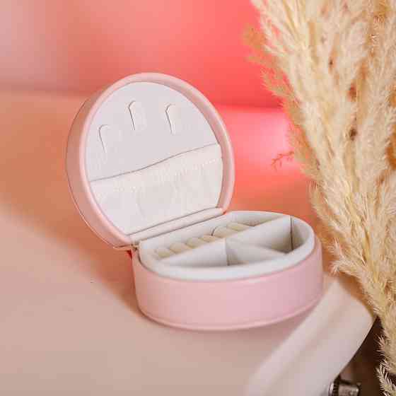 Скринька для прикрас з еко шкіри 10×9×4.5 см ​​органайзер для ювелірних виробів HP-5-31P Коломия