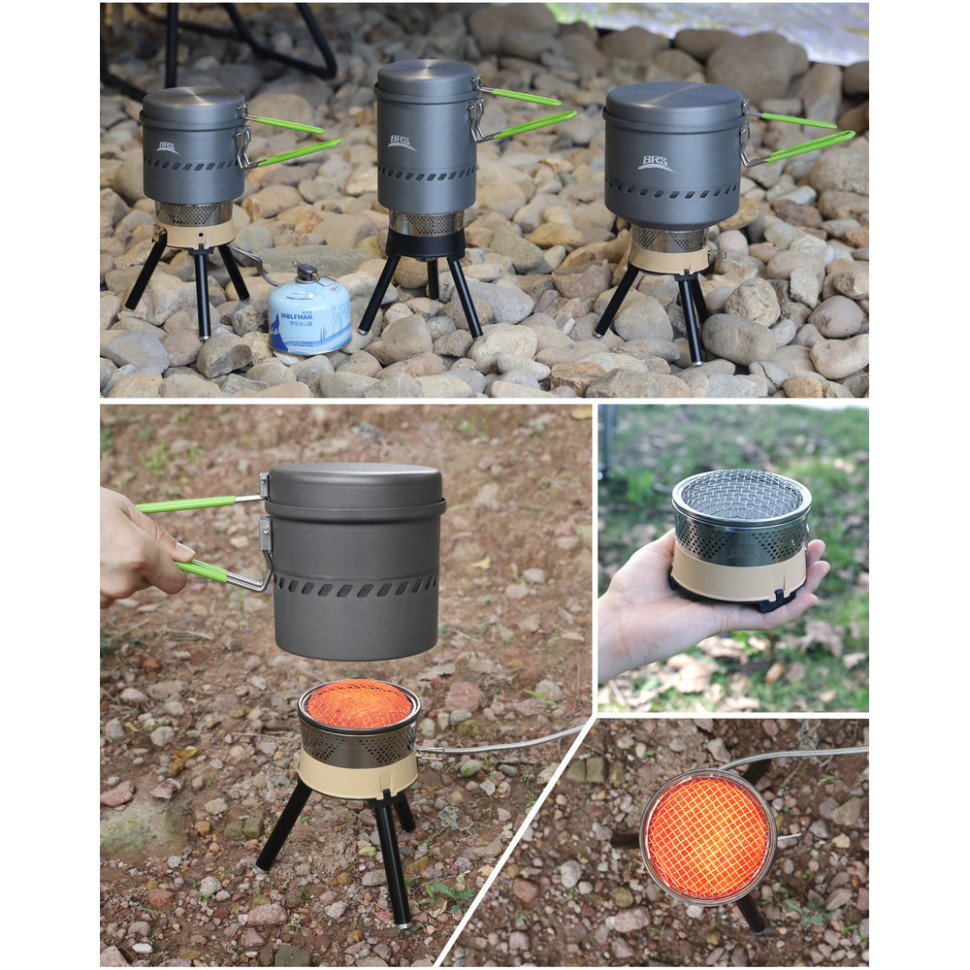 Набір туристичного посуду (каструля + сковорідка) BRS-TS19B, 1,7л, алюміній Київ - фото 5