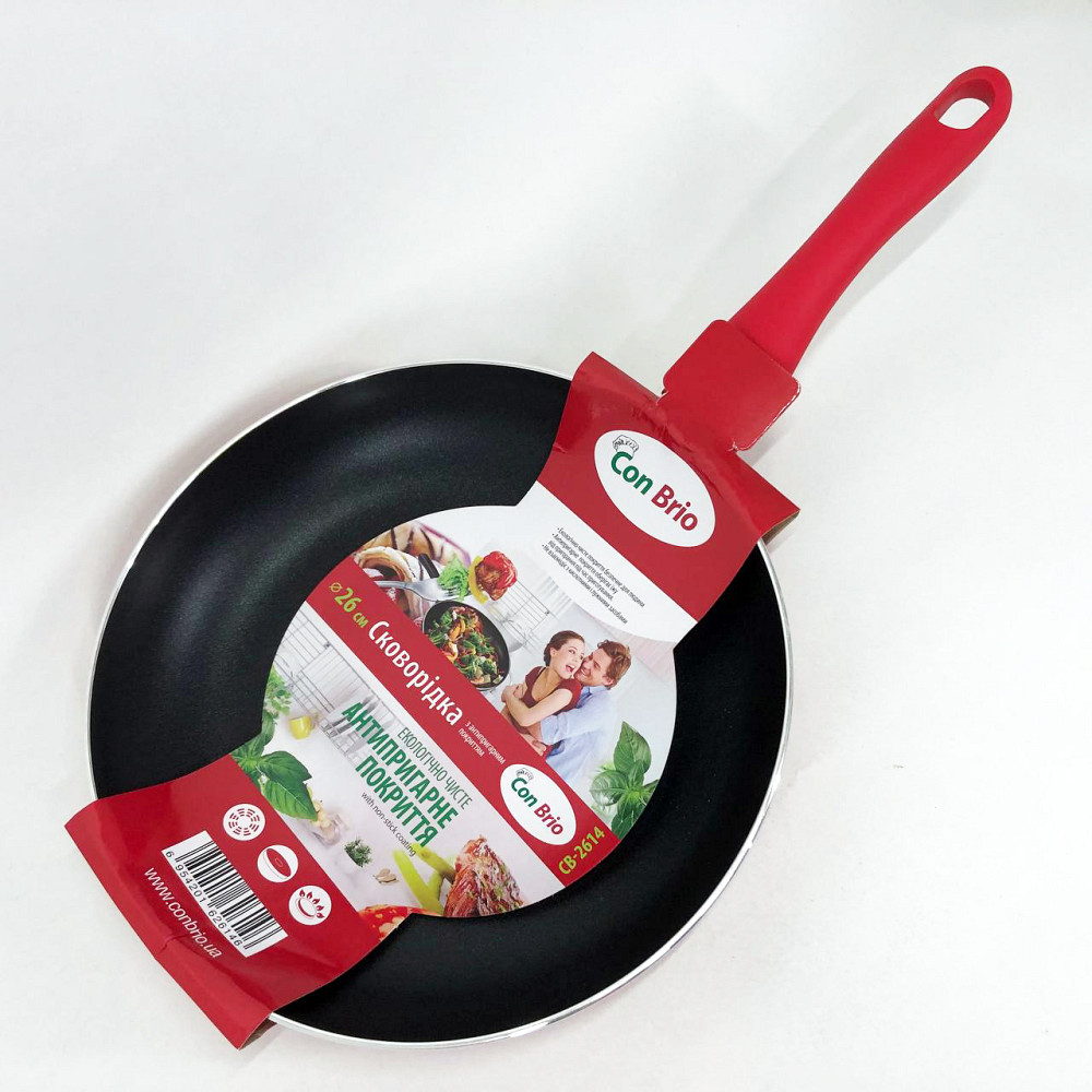 Сковорода алюминиевая углубленная Con, Сковорода с атипригарным покрытием, Сковороду для варки PA-33 Львов - изображение 5