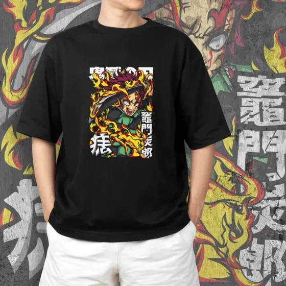 Футболка мужская с принтом Клинок, рассекающий демонов Танджиро Камадо 10 Размер 48 Anime0457 Днепр