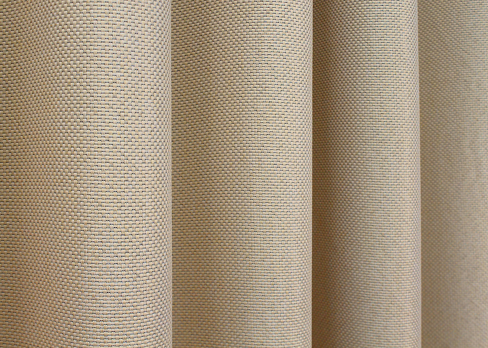 Шторна тканина, льон-блекаут з фактурою "Льон мішковина" колір бежевий 1162ш Київ - фото 2