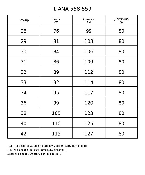 Юбка женская джинсовая Liana 558-559 миди прямая стрейчевая с разрезами на пуговицах голубая, голубой, 31, 31, 86 см, 109 см Киев - изображение 8