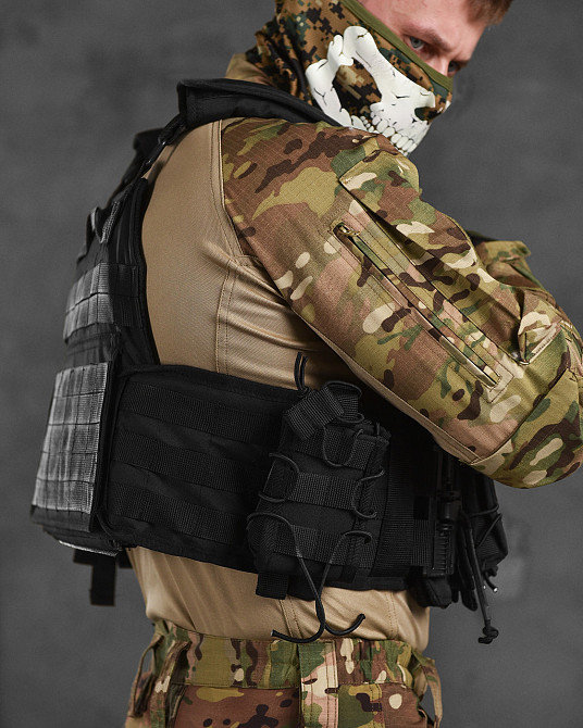 Плитоноска черная 4 сброса точки крепления с подсумками в сборе для плит 25 30 Одесса - изображение 16