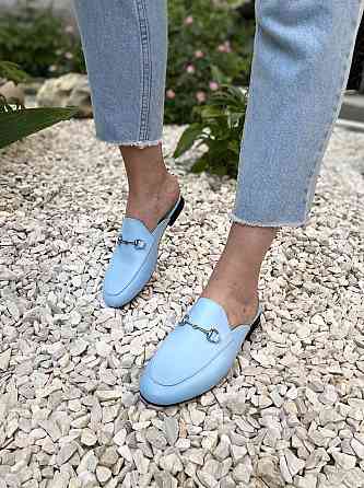 Olli Шльопанці жіночі OLLI Л-1-10152 блакитні (літо, шкіра натуральна) (4550) Коломыя