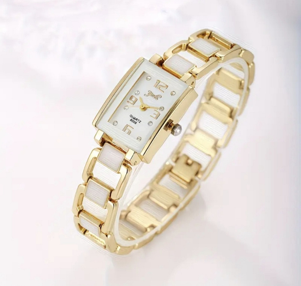 Годинник жіночий Золотистий з білим (0527) Смела - изображение 1