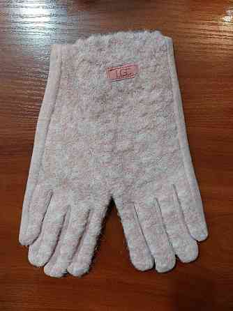 Перчатки сенсорные женские теплые one size розовый Киев