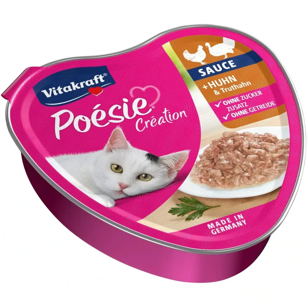 Влажный корм для кошек Витакрафт Vitakraft Poésie Créat с курицей и индейкой в ​​соусе, 85 г Винница - изображение 1