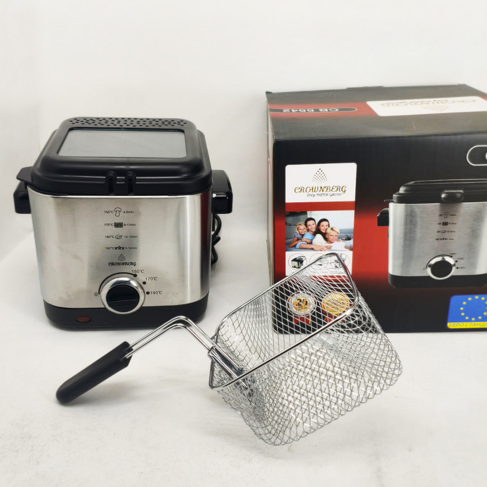 Фритюрница для дома на 1.5л Crownberg CB-5542 1200Вт BX-63 Львов - изображение 17