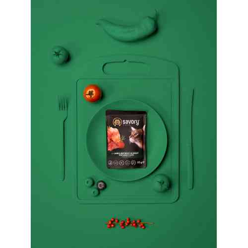 Корм вологий Savory Adult Cat Pouch Lamb and Beetroot in Gravy для дорослих котів з ягням та буряком у соусі 85 г Київ