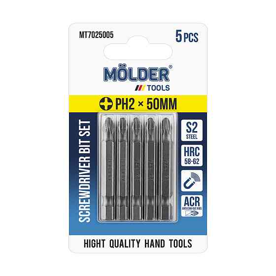 Набор бит Molder PH2x50мм 5шт Львов