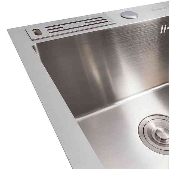 Кухонна мийка нержавійка 50*50 Valeso Handmade з підставкою для ножів (3,0/0,8) Коломия