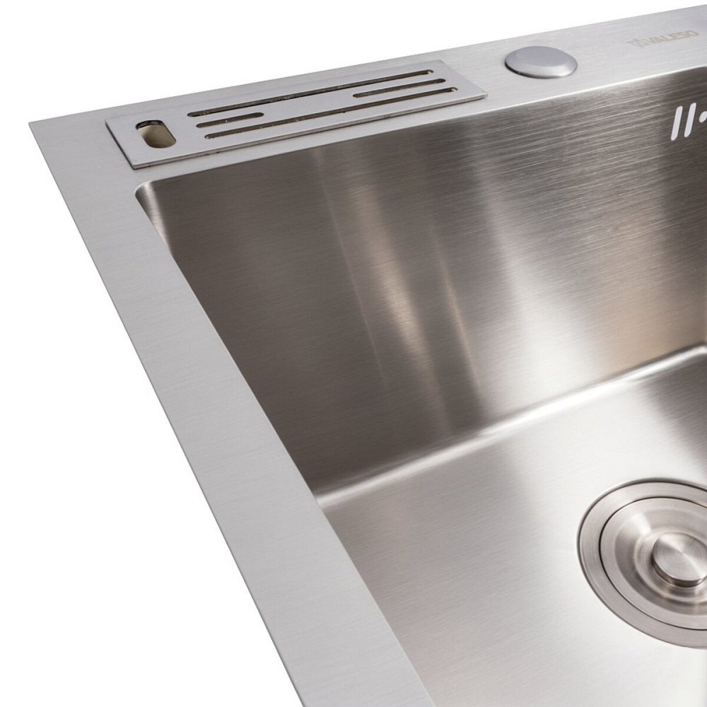 Кухонна мийка нержавійка 50*50 Valeso Handmade з підставкою для ножів (3,0/0,8) Коломия - фото 4