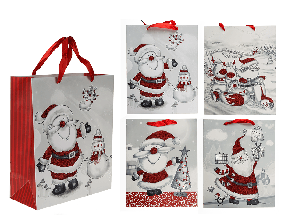Новогодний пакет бумажный 