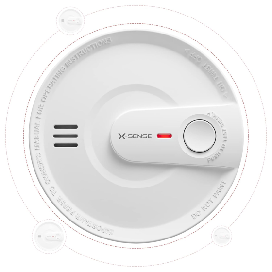 Бездротовий детектор диму X-Sense SD2K, пожежний сповіщувач з автономністю 10 років, сертифікат EN 14604 Київ