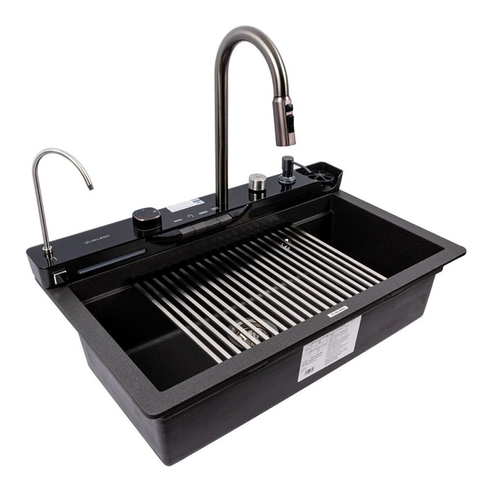 VALESO Кухонна мийка гранітна 7546 EVANORA матова (моріон) VALESO Коломия - фото 1