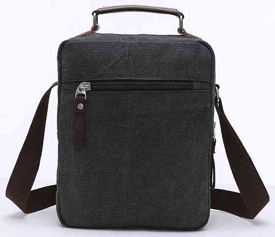 Сумка вертикальная текстильная Vintage 20079 Черная Киев