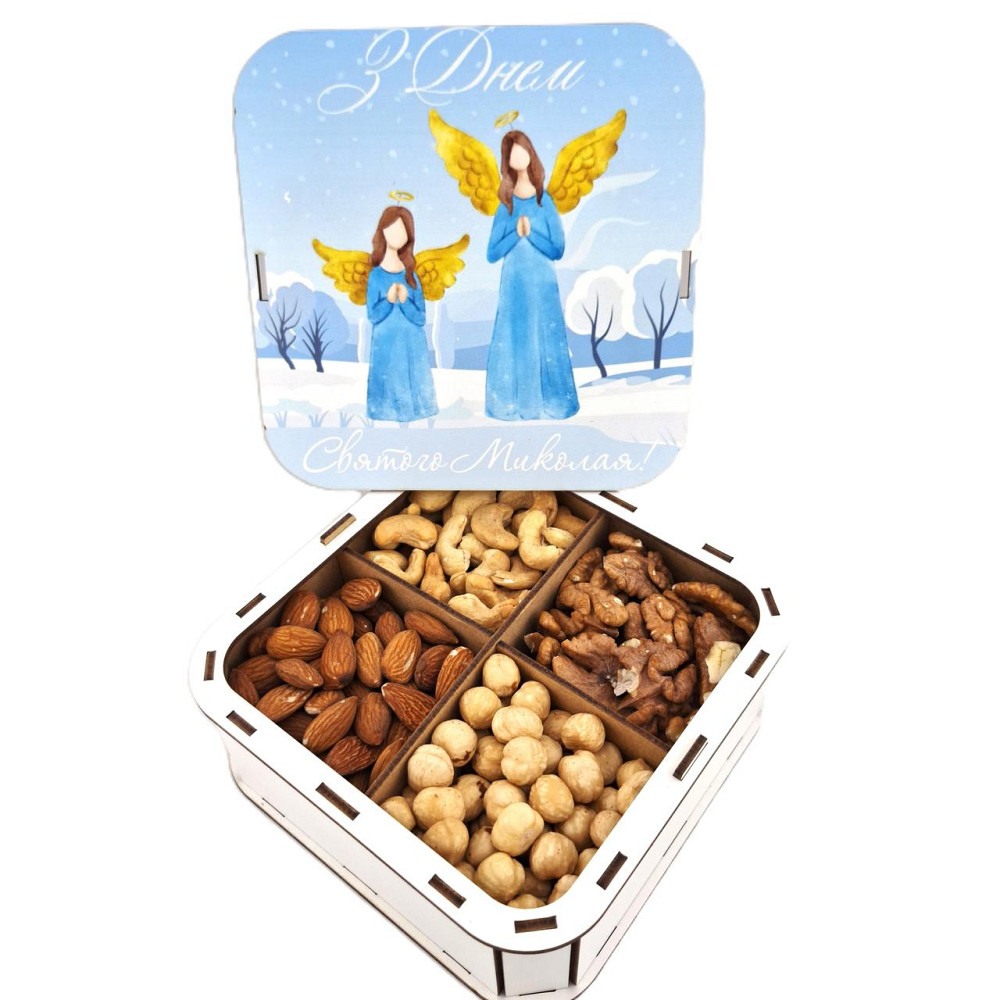 Подарок на Николаю. Набор орехов в праздничной упаковке для девушки, парня, детям в школу. Одесса - изображение 3