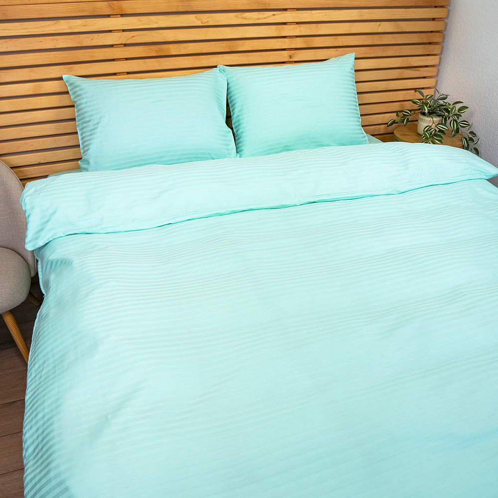 Наволочка страйп сатин на подушку 60х60 см 125 г/м2 YouStar 1 шт. (М'ятний) Суми - фото 3