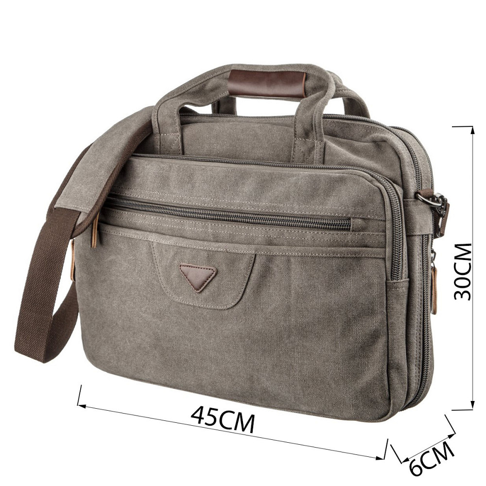 Сумка текстильна для ноутбука 15.6 Сіра (Vintage) Київ - фото 1