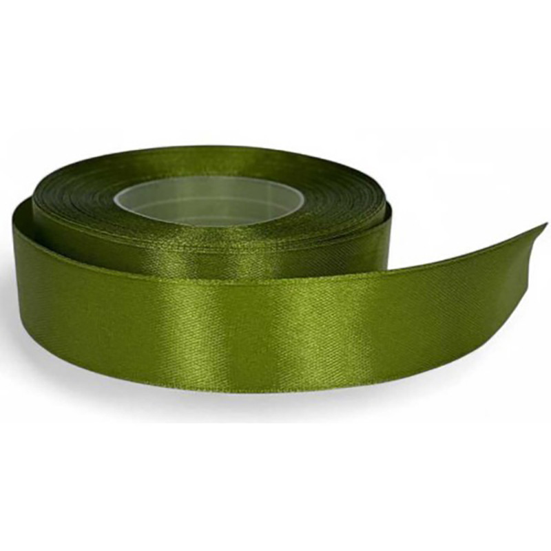 Атласная лента для рукоделия АБ-117, 0,6 см x 23 м, Зеленый Винница - изображение 1