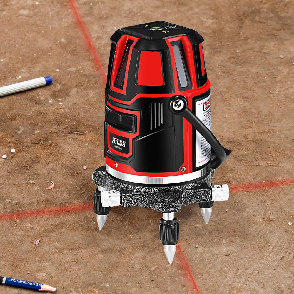 Лазерный уровень Hilda LS-050 с аккумулятором и 5 линиями Киев - изображение 3