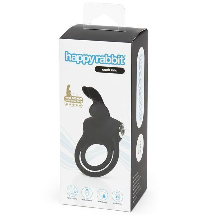 Подвійне ерекційне кільце з вібрацією Happy Rabbit Stimulating Rechargeable Rabbit Cock Ring Sex Aura Київ - фото 6
