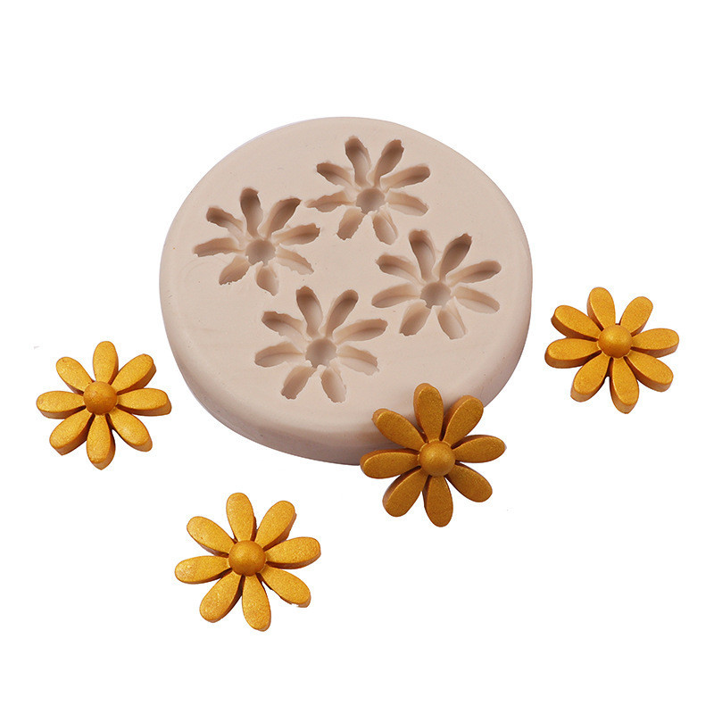 Молд силиконовый Ромашки 76 мм серый Киев - изображение 8