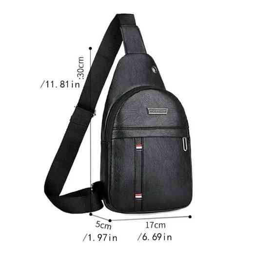 Сумка тактическая через плечо черный - размер сумки 30*17*5 см 2 кармана Мужская сумка, женская сумка, Унисекс Киев