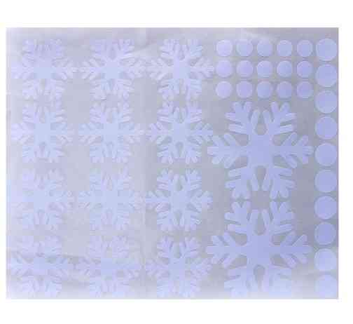 Наклейки снежинки на окна 26 на 20 см белый Киев