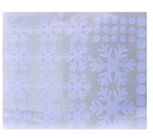 Наклейки снежинки на окна 26 на 20 см белый Киев - изображение 3