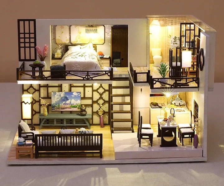 3D Румбокс DIY House Вілла Ясинджу в стилі лофт + Пилозахисний купол (M033-B) Київ - фото 6