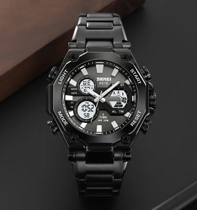 Годинник чоловічий наручний кварцовий Skmei 2210 Чорний Вінниця - фото 4