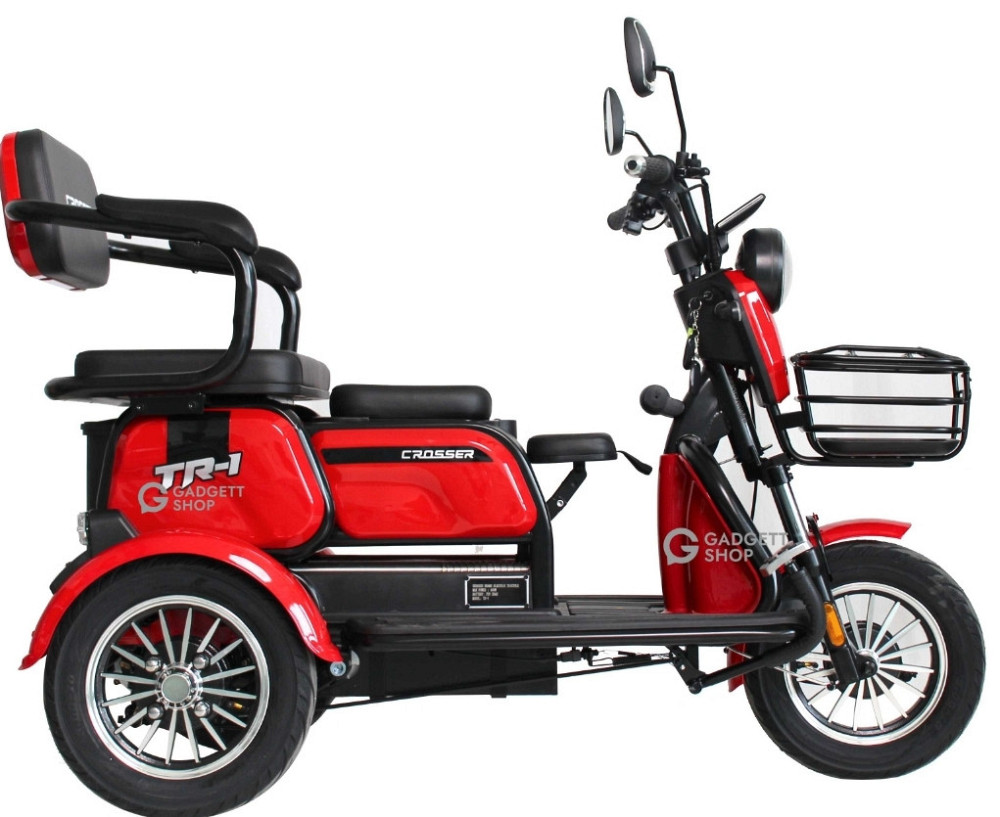 Електричний трицикл Crosser TR1 PRO(1200ВТ 72В 24Ah) - Червоний. Харьков - изображение 5
