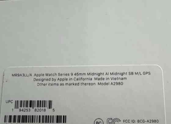 Смарт-Часи Apple Watch 9 45 mm. Midnight Aluminium Київ