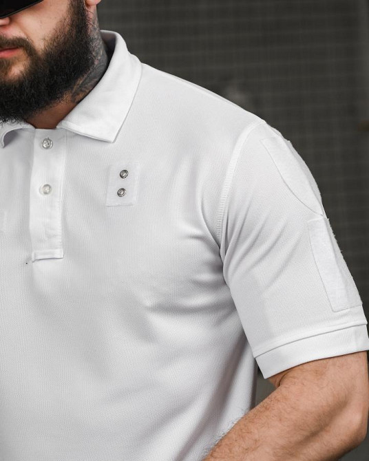 Тактична футболка поло PATRIOT біла ВТ6322 Одеса - фото 12