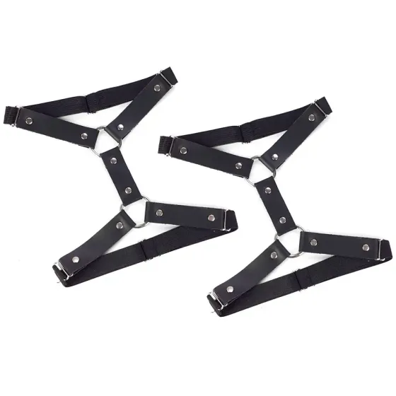 Гартери на ногу із натуральної шкіри Art of Sex - Kristina Leg Garters (2 шт), цвет Чорний Львів