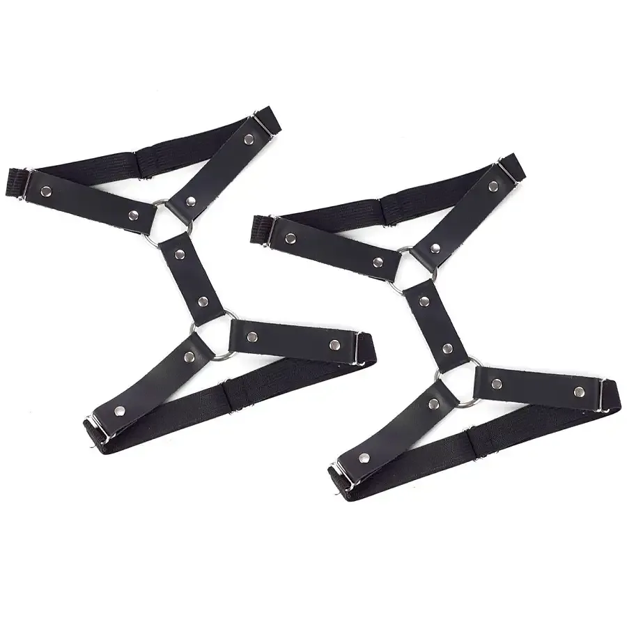 Гартери на ногу із натуральної шкіри Art of Sex - Kristina Leg Garters (2 шт), цвет Чорний Львів - фото 4
