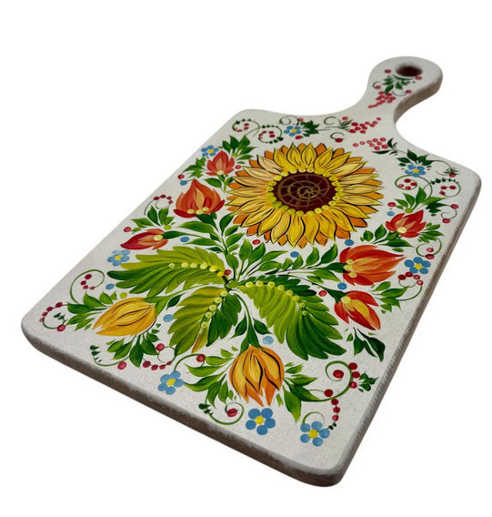 Доска кухонная роспись Подсолнух Киев - изображение 1