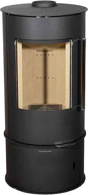 Печь-камин на дровах Hosseven Oscar 9,6 кВт стальная буржуйка с шамотной топкой панорамное стекло верхний дымоход Тернополь - изображение 3