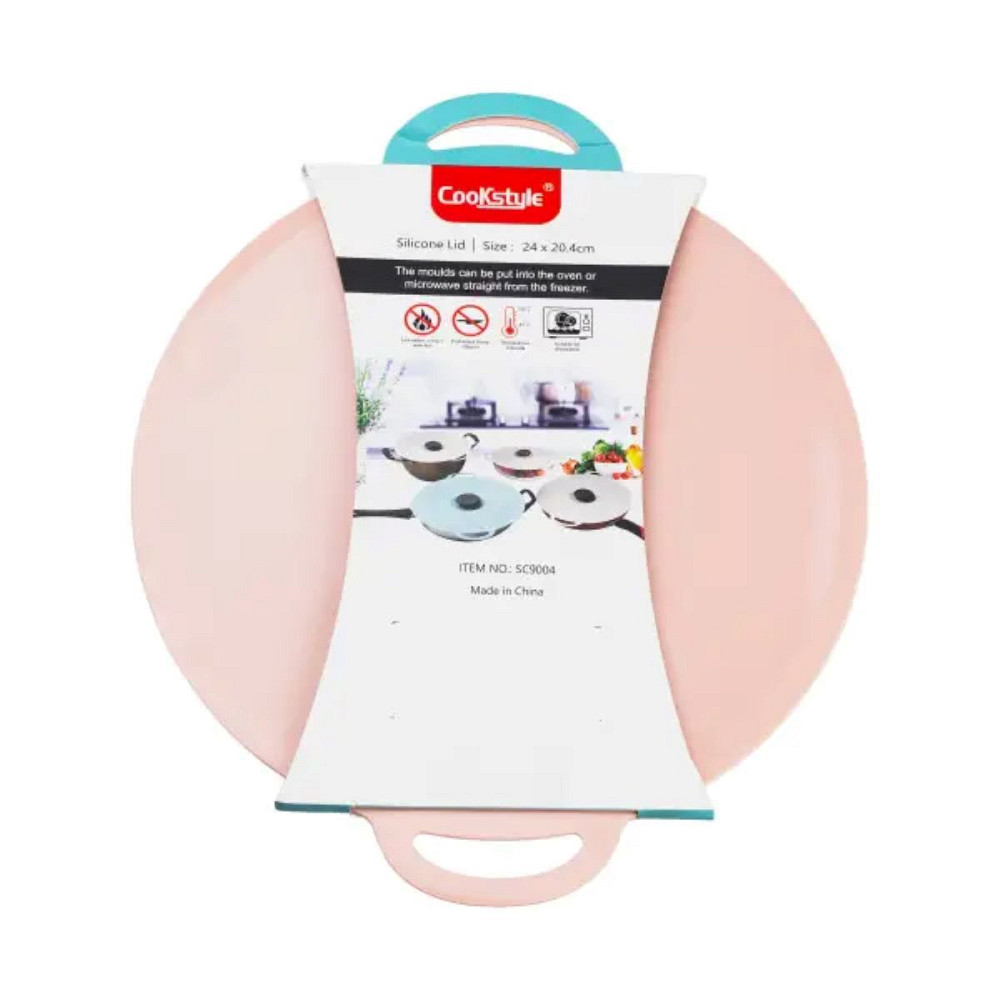 TS Kitchen Багаторазова силіконова кришка універсальна 24 х 20.4 см рожева HP34541S Коломыя - изображение 5