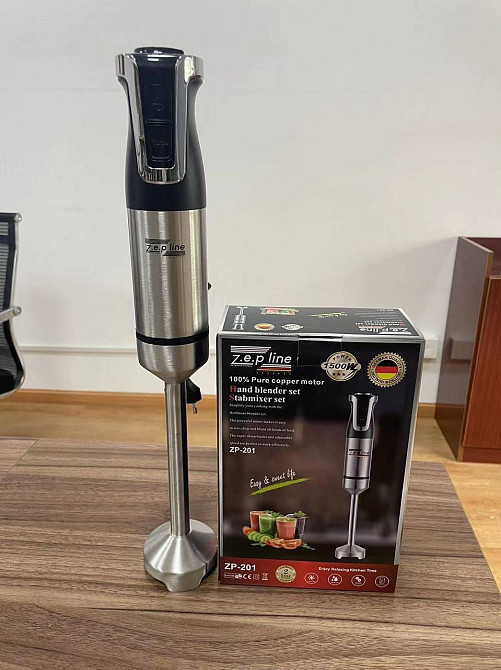 Занурювальний блендер Zepline 1500 Вт, 10 швидкостей, Режим Турбо, Плавне регулювання Одеса - фото 1