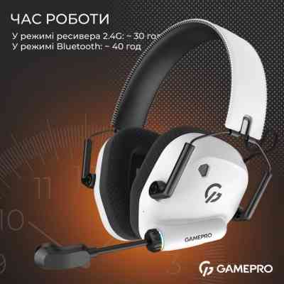 Наушники GamePro Genesis Mercury Pro 3-Mode White (HSW120W) Винница