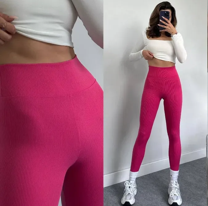 Женские утеплённые ребристые леггинсы на микрофлисе Харьков - изображение 2